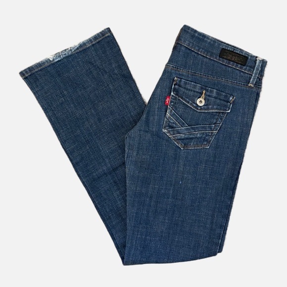 Levi's 547 Platinum Flare Denim Jeans Women's 6 Medium Y2K - Picture 1 of 12
